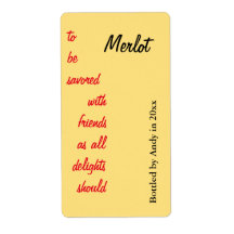 ワインボトルスクリプトワインボトルラベル