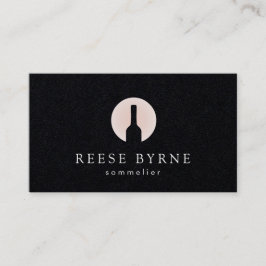 ワインボトルソムリエロゴブラック 名刺