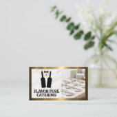 ワインボトルタックスケータリングロゴ |ダイナーウェア 名刺 (スタンド正面)