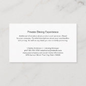 ワインボトルタックスケータリングロゴ |ダイナーウェア 名刺 (裏面)