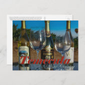 ワインボトルテメクラバレーヴィネヤードハガキ ポストカード (正面/裏面)