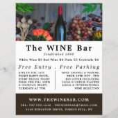 ワインボトルディスプレイ、ワインバー/ワイナリー広告 チラシ (正面)