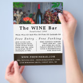 ワインボトルディスプレイ、ワインバー/ワイナリー広告 チラシ (手)