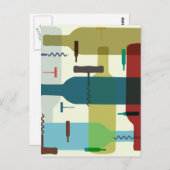 ワインボトルデザイン ポストカード (正面/裏面)