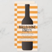 ワインボトルハローウィンパーティ招待状 招待状 (正面/裏面)