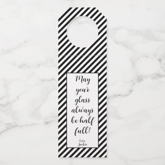 ワインボトルパーソナライズされたラベル ボトルネックタグ (正面)