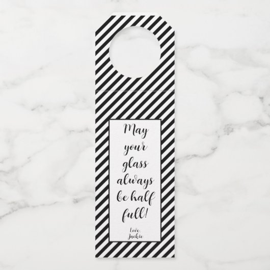 ワインボトルパーソナライズされたラベル ボトルネックタグ (正面)