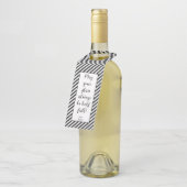 ワインボトルパーソナライズされたラベル ボトルネックタグ (アングル)