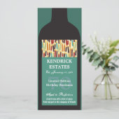 ワインボトルパーティの招待状 招待状 (スタンド正面)