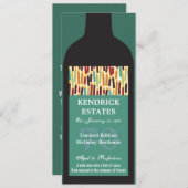 ワインボトルパーティの招待状 招待状 (正面/裏面)