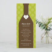 ワインボトルブライダルシャワー招待状-ライム 招待状 (スタンド正面)