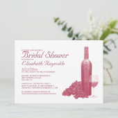 ワインボトルブライダルシャワー招待状 招待状 (スタンド正面)