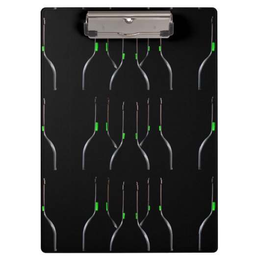 ワインボトルブラッククリップボード クリップボード (正面)