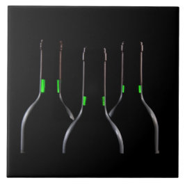 ワインボトルブラックセラミックタイル タイル