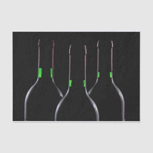 ワインボトルブラックティッシュペーパー 薄葉紙 (正面)