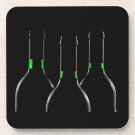 ワインボトルブラックプラスチック コースター