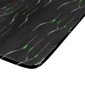 ワインボトルブラック装飾ガラス切断板 カッティングボード (角)