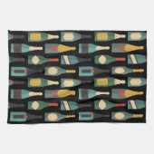 ワインボトルブラック キッチンタオル (横)