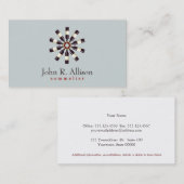 ワインボトルホイールソムリエシンプルGRAY 名刺 (正面/裏面)