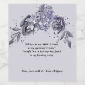 ワインボトルメイド・オブ・オーナー（花嫁付き添い人）請求 ワインラベル (シングルラベル)