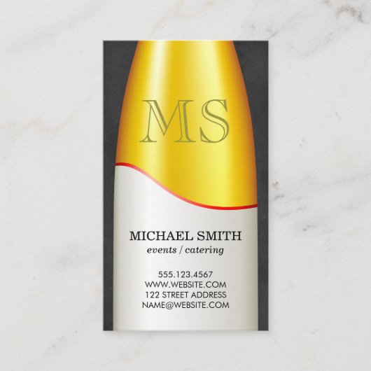 ワインボトルモノグラム 名刺 (正面)