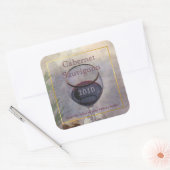 ワインボトルラベルのシール スクエアシール (封筒)