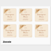 ワインボトルラベルのシール スクエアシール (シート)