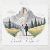 ワインボトルラベルよせみて国立公園ステッカー スパークリングワインラベル (シングルラベル)