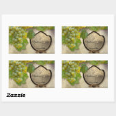 ワインボトルラベルシャルドネヴィンヤードズ結婚ズ 長方形シール (シート)