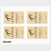 ワインボトルラベルシャンパン創始ボールシール 長方形シール (シート)