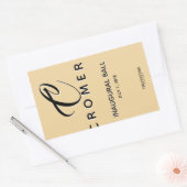 ワインボトルラベルシャンパン創始ボールシール 長方形シール (封筒)