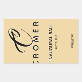 ワインボトルラベルシャンパン創始ボールシール 長方形シール