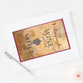 ワインボトルラベルパーソナライズされた 長方形シール (封筒)