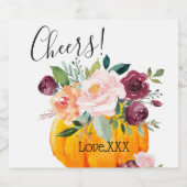 ワインボトルラベル秋パーティー、カボチャ、秋 ビールラベル (シングルラベル)