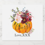 ワインボトルラベル秋パーティー、カボチャ、秋 ビールラベル (シングルラベル)