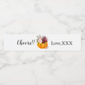 ワインボトルラベル秋パーティー、カボチャ、秋 ペットボトルラベル (シングルラベル)