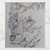 ワインボトルラベル、ウルフ、ローンウルフ、ワイルドウルフ ワインラベル (シングルラベル)