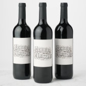 ワインボトルラベル：メリークリスマス ワインラベル (ボトル)