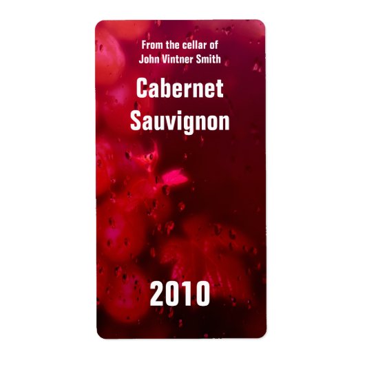 ワインボトルラベル ラベル (正面)