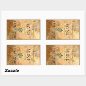 ワインボトルラベル 長方形シール (シート)