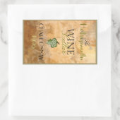 ワインボトルラベル 長方形シール (バッグ)