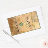 ワインボトルラベル 長方形シール (封筒)