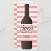 ワインボトルリハーサルディナー招待状 招待状 (正面/裏面)