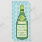 ワインボトルリングや輪パーティー&シャワー招待状 招待状 (正面/裏面)