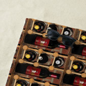 ワインボトルレッドブラックブラウンビーチタオル ビーチタオル (インサイチュ)