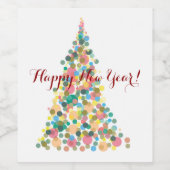 ワインボトルレーベル新年おめでとう！ ワインラベル (シングルラベル)