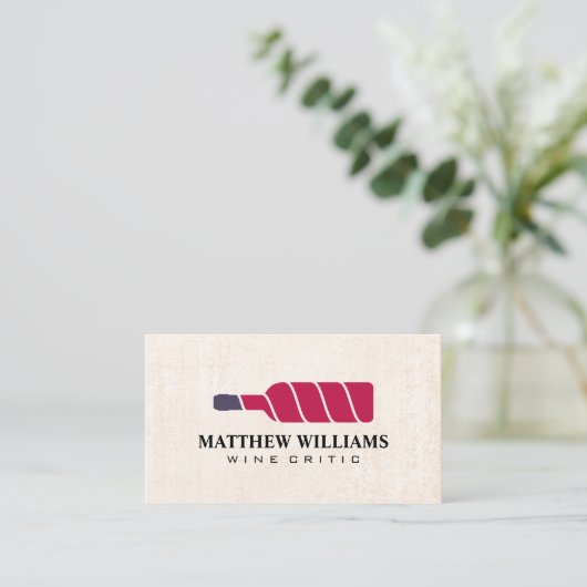 ワインボトルロゴ名刺 名刺 (スタンド正面)