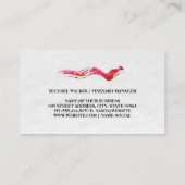 ワインボトルロゴ | ウォー芸術的タカラーのブラシ 名刺 (裏面)