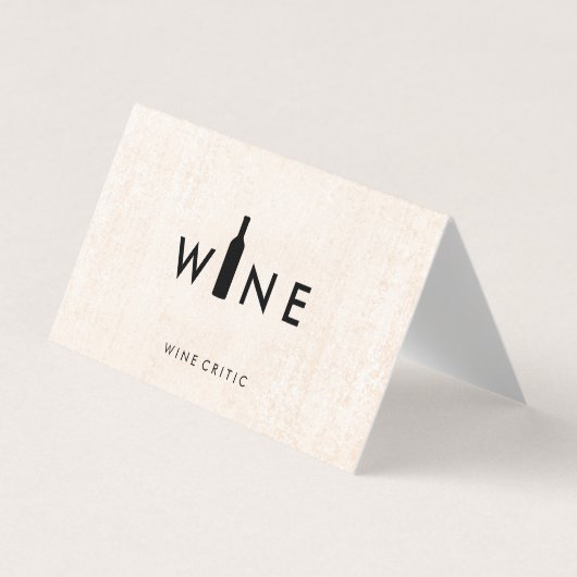 ワインボトルロゴ 名刺 (正面)