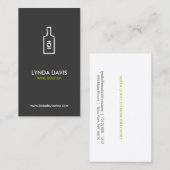 ワインボトルロゴ(DK GRAY)名刺 名刺 (正面/裏面)